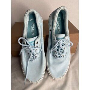Sperry Men's Halyard CVO Linen Boat Shoes‎ STS24057 Chambray Light Blue 10 M